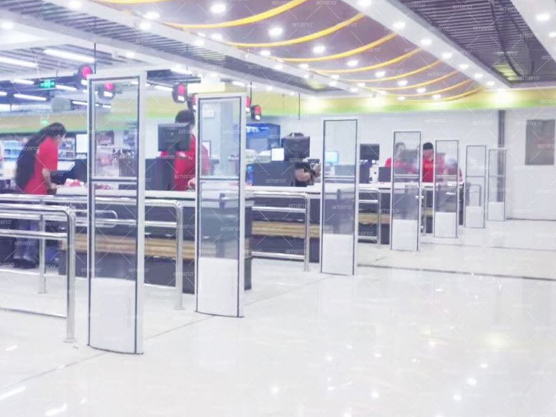 Cubic beauty AM6208 lopásgátló eszköz szupermarketben telepítve